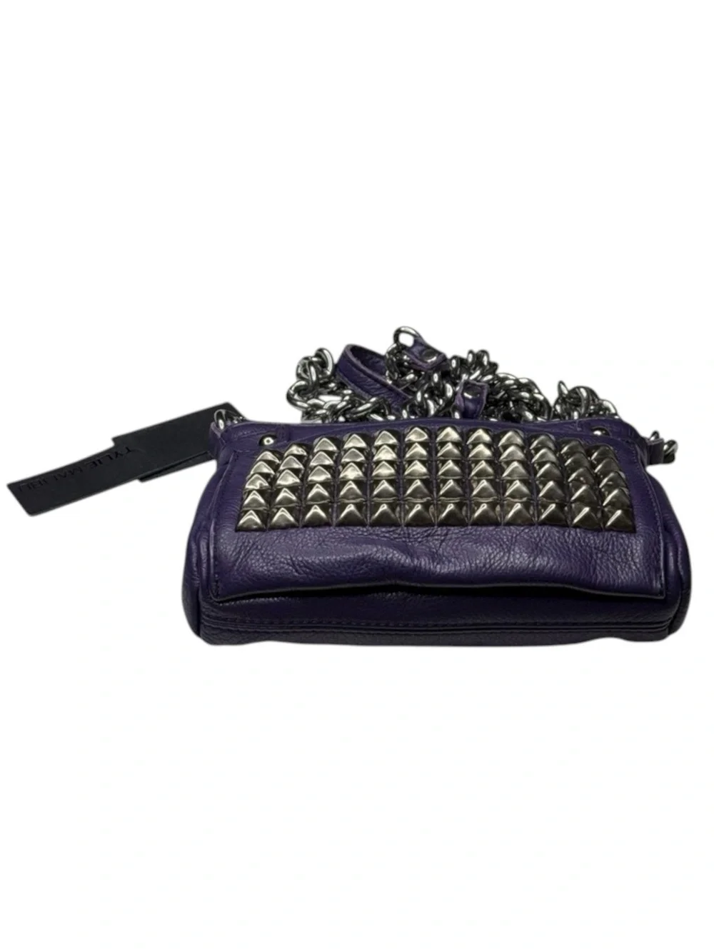 Y2K: new Tylie Malibu 𖢻 Runaway Rockstud Simone Cross Body Bag 𖢻 Purple Leather
